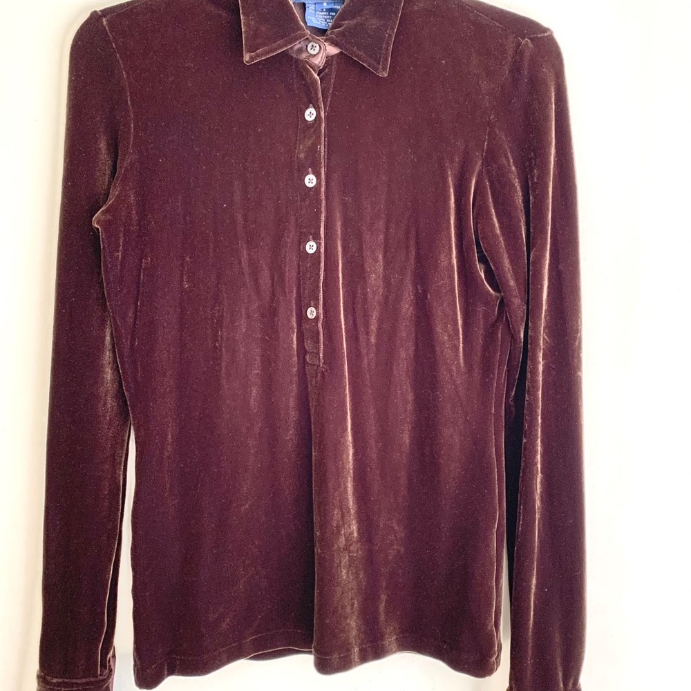 🧸 Ralph Lauren Blue Label Brown Velvet Shirt